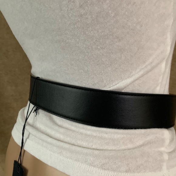 Versace Square Buckle Tribute Belt in Black